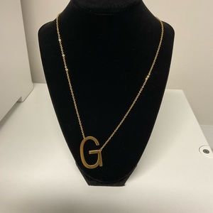 18K gold plated Initial Letter G Necklace